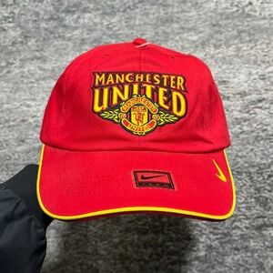 NWT Vintage Nike Manchester United USA Tour 2003 Hat Adjustable Red Embroidered